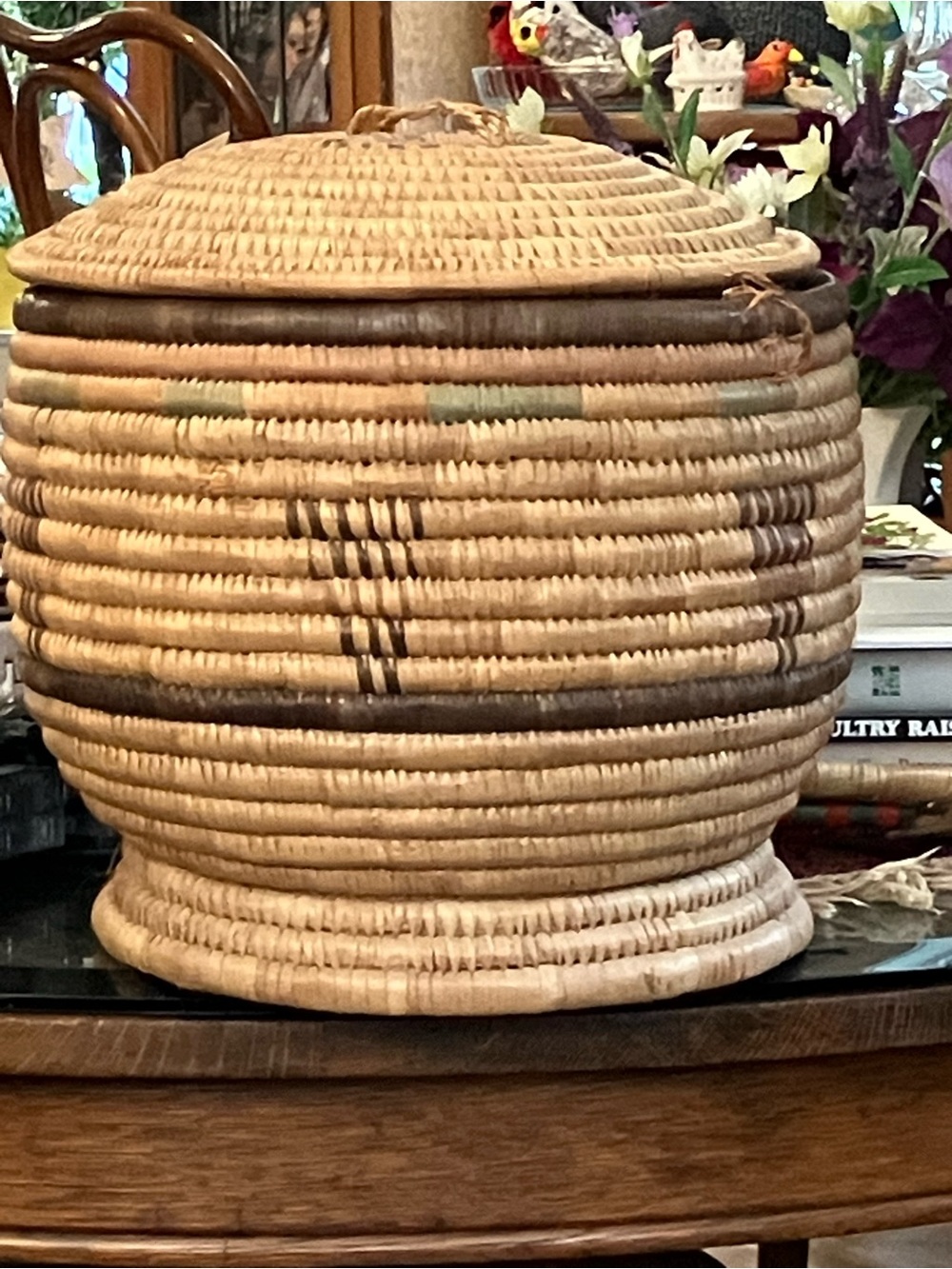 Vintage West African Hausa and Fulani weavers of Northern Nigeria large basket